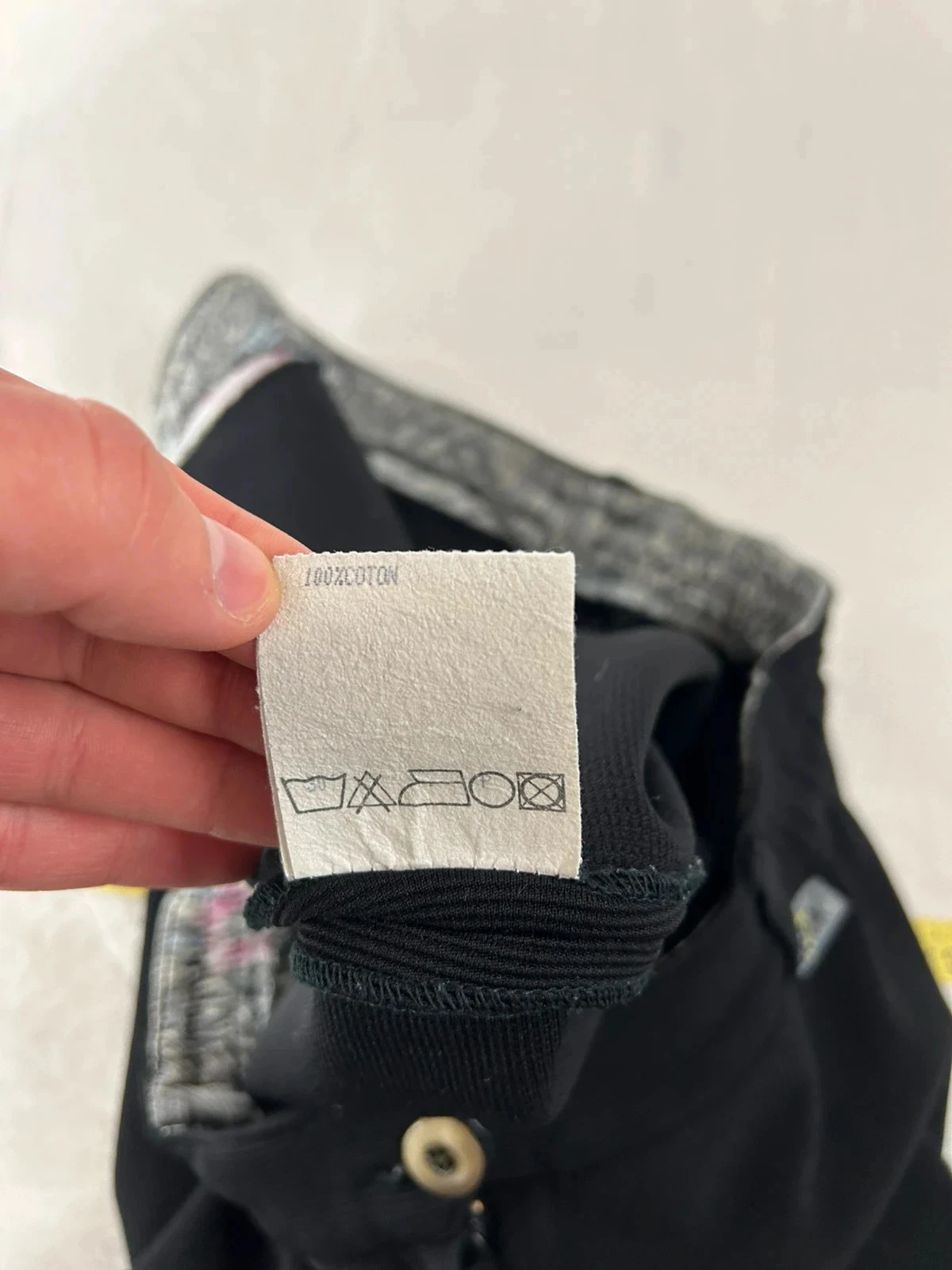 Pantalon legging vintage noir Derik en polyamide – photo 11